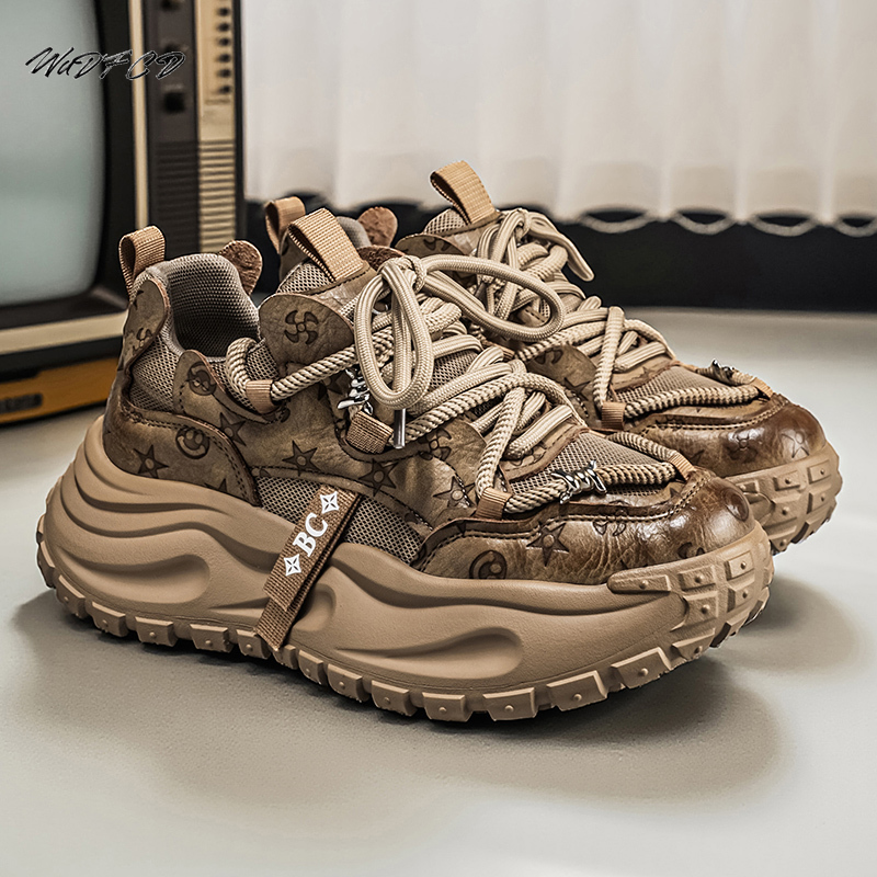 Crossfit Hard - Sepatu Chunky Sneakers Pria Desainer Asli