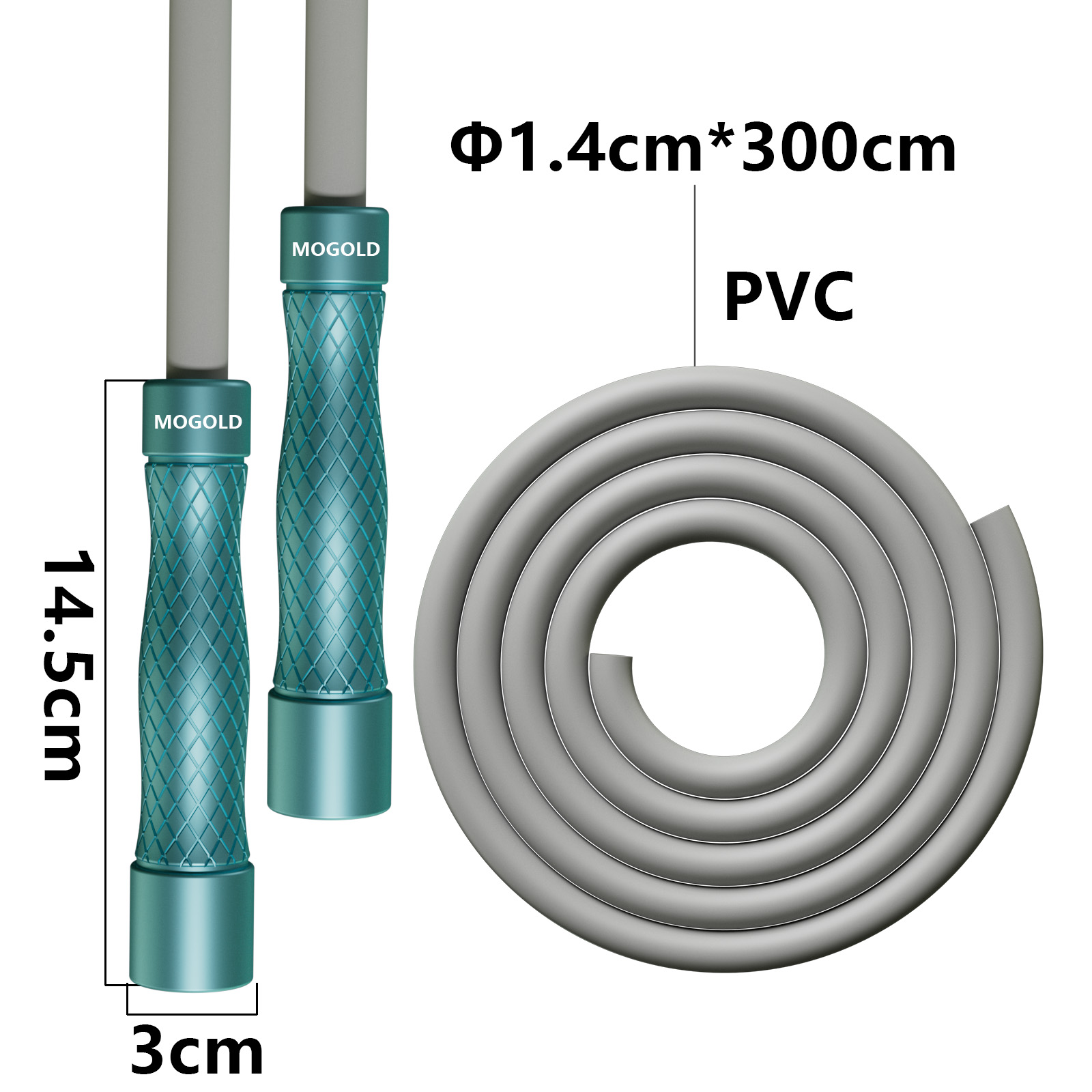 Tali Skipping Profesional MOGO - Skipping Rope Pvc ulasan dan harga